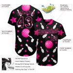 Personalized Black Pink 3D Jersey for Bowling and Baseball Personalized Black Pink 3D Bowling Baseball Jersey