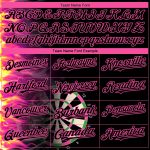Personalized 3D Fiery Dart Board Baseball Jersey in Black and Pink for Sports Fans Personalized Black Pink 3D Fiery Dart