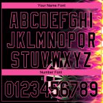 Personalized 3D Fiery Dart Board Baseball Jersey in Black and Pink for Sports Fans Personalized Black Pink 3D Fiery Dart
