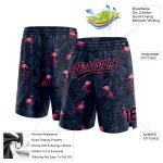Personalized 3D Flamingo Basketball Shorts Black Pink for Kids and Adults Personalized Black Pink 3D Flamingo Basketball