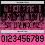 Personalized 3D Gradient Black Pink Baseball Jersey in Square Shapes Personalized Black Pink 3D Gradient Square Shapes Baseball