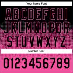 Personalized Black Pink 3D Gradient Two-Button Unisex Softball Jersey Personalized Black Pink 3D Gradient Square Shapes Two-Button