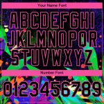 Personalized 3D Holi Festival Color Powder Baseball Jersey - Black Pink Design Personalized Black Pink 3D Holi Festival Color