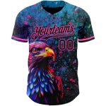 Personalized 3D Black Pink Holi Festival Baseball Jersey - Unique Color Powder Design Personalized Black Pink 3D Holi Festival