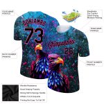 Personalized 3D Holi Festival Color Powder T-Shirt for Black Pink Performance Personalized Black Pink 3D Holi Festival Color