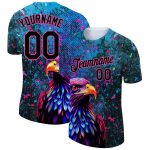 Personalized 3D Holi Festival Color Powder T-Shirt for Black Pink Performance Personalized Black Pink 3D Holi Festival Color