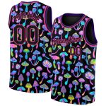 Personalized Psychedelic Black Pink 3D Magic Mushrooms Basketball Jersey Personalized Black Pink 3D Magic Mushrooms Psychedelic