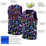 Personalized Psychedelic Black Pink 3D Magic Mushrooms Basketball Jersey Personalized Black Pink 3D Magic Mushrooms Psychedelic