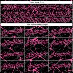 Custom Name and Number Personalized Black Pink 3D Pattern T-Shirt Abstract Network Design Performance Tee Personalized Black