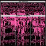 Custom Name and Number Personalized Black Pink 3D Dripping Splatter Art Baseball Jersey Personalized Black Pink 3D Pattern