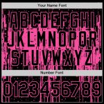 Custom Name and Number Personalized Black Pink 3D Dripping Splatter Art Baseball Jersey Personalized Black Pink 3D Pattern