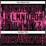Custom Name and Number 3D Dripping Splatter Art T-Shirt - Personalized Black Pink Team Performance Shirt Personalized Black