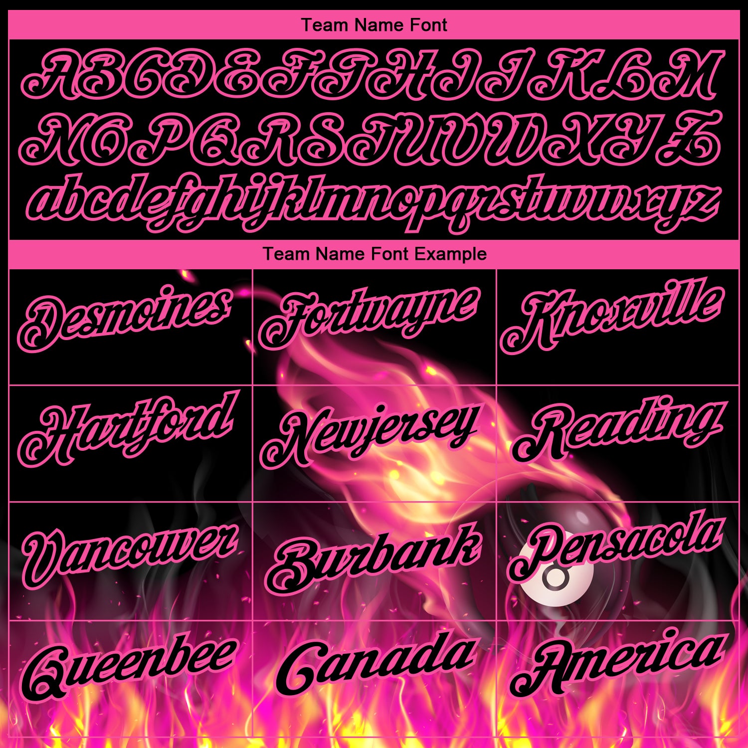 Personalized Black Pink 3D Pattern Design Flame Billiards 8 Ball Performance Polo Shirt Team Custom Name and Number Custom Name Number Pink Black 3D Flame Design Billiards 8 Ball Performance Polo Shirt Personalized Black Pink 3D Pattern - Image 3