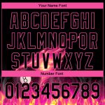 Custom Name Number Pink Black 3D Flame Design Billiards 8 Ball Performance Polo Shirt Personalized Black Pink 3D Pattern