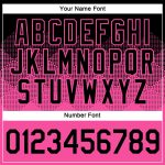 Custom Name and Number Personalized Black Pink 3D Gradient Performance T-Shirt with Square Pattern Design Personalized Black