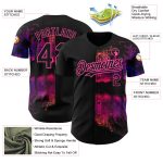 Personalized Black Pink 3D Hawaii Palm Trees Baseball Jersey for Authentic Style Personalized Black Pink 3D Pattern Design
