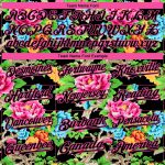 Personalized Black Pink 3D Flower Baseball Jersey Custom Name Number Northeast China Team Authentic Personalized Black Pink