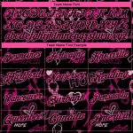 Personalized Breast Cancer Awareness Golf Polo Shirt for Women - Pink Ribbon 3D Pattern with Custom Name and Number Personalized