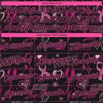Custom Name Breast Cancer Awareness T-Shirt for Women - Personalized Pink Ribbon Design 3D Pattern Support Performance Tee