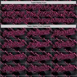 Personalized Black Pink 3D Slant Lines Baseball Jersey with Custom Name and Number Personalized Black Pink 3D Pattern Design
