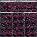 Personalized Black Pink 3D Pattern Baseball Jersey with Slant Lines Design Personalized Black Pink 3D Pattern Design Slant