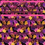 Custom Name 3D Tropical Flower Black Pink Baseball Jersey with Hawaii Palm Leaves - Authentic Team Design Personalized Black