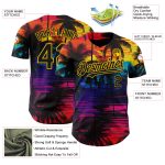 Custom Name and Number Black Pink 3D Tropical Hawaii Palms Baseball Jersey Personalized Black Pink 3D Pattern Design Tropical
