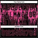 Custom Name and Number Softball Jersey for Teams, Unisex Black Pink 3D Dripping Splatter Art, Two-Button Design Personalized