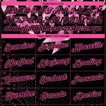 Personalized Breast Cancer Awareness 3D Pink Ribbon Heart T-Shirt - Black Pink Performance Shirt Personalized Black Pink