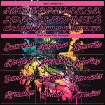Personalized Black Pink 3D Rave T-Shirt with Dripping Splatter Art Performance Design Personalized Black Pink 3D Rave Dripping