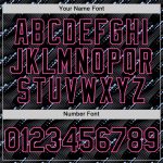 Personalized Black Pink 3D Baseball Jersey with Slant Lines Design Personalized Black Pink 3D Slant Lines Baseball Jersey