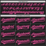 Custom Name and Number Personalized Black Pink-Aqua 3D Abstract Network Baseball Jersey Personalized Black Pink-Aqua 3D Pattern