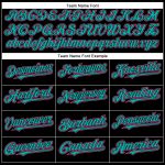 Custom Black Pink-Aqua Baseball Jersey with Personalized Name and Number - Authentic Team Apparel Personalized Black Pink-Aqua