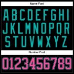 Personalized Hockey Lace Neck Jersey in Black Pink-Aqua Color - Custom Sports Apparel Personalized Black Pink-Aqua Hockey