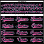 Custom Name and Number Personalized Black Pink Aqua Hockey Lace Neck Jersey - Team Gear Personalized Black Pink-Aqua Hockey