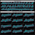 Custom Personalized Black Pink-Aqua Line Baseball Jersey with Name and Number - Authentic Team Gear Personalized Black Pink-Aqua