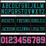 Personalized Black Pink Aqua Authentic Football Jersey for Men and Women Personalized Black Pink-Aqua Mesh Authentic Football