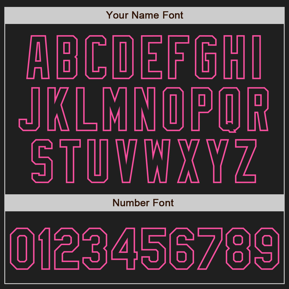 Personalized Black Pink Authentic Raglan Sleeves Baseball Jersey Team Custom Name and Number Personalized Black Pink Baseball Jersey with Custom Name and Number - Authentic Raglan Sleeves Personalized Black Pink Authentic - Image 5