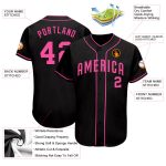 Personalized Black Pink Jersey for Baseball Fans - Custom Baseball Jersey Personalized Black Pink Baseball Jersey
