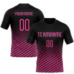 Personalized Geometric Shape Black Pink Volleyball Jersey Uniform Personalized Black Pink Geometric Shape Sublimation Volleyball