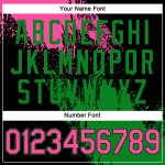 Personalized 3D Abstract Brush Stroke T-Shirt in Black and Pink-Green for Performance Personalized Black Pink-Grass Green