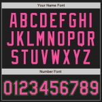 Personalized Baseball Jersey in Black and Pink with Grass Green Accents Personalized Black Pink-Grass Green Baseball Jersey