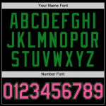 Personalized Unisex Softball Jersey in Black Pink and Grass Green - Two-Button Design Personalized Black Pink-Grass Green