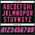 Custom Two Tone Bomber Jacket Personalized Black Pink Gray Light Blue Full-Snap Varsity Letterman with Team Name & Number