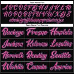 Custom Two Tone Bomber Jacket Personalized Black Pink Gray Light Blue Full-Snap Varsity Letterman with Team Name & Number