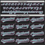 Custom Name & Number Personalized Black Pink Ice Blue Baseball Jersey - Authentic Team Jersey Personalized Black Pink-Ice