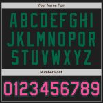 Personalized Black Pink and Kelly Green Baseball Jersey for Men and Women Personalized Black Pink-Kelly Green Baseball Jersey