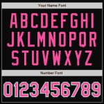 Personalized Black Pink Kelly Green Varsity Letterman Bomber Jacket Full-Snap Personalized Black Pink-Kelly Green Bomber