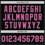 Personalized Two Tone Black Pink Kelly Green Varsity Letterman Bomber Full-Snap Jacket Personalized Black Pink-Kelly Green
