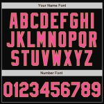 Custom Varsity Letterman Jacket - Personalized Black Pink Kelly Green & Old Gold Bomber Full-Snap Fashion Jacket with Name & Number